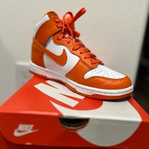 Nike Dunk High white orange blaze